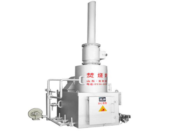 Horizontal medical waste incinerator